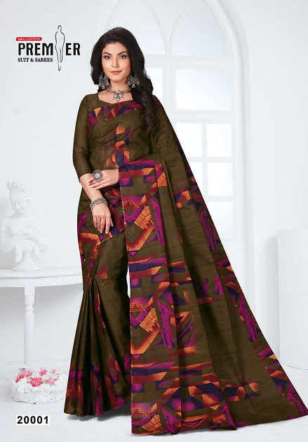 Premier Sun City Vol 20 Pure Cotton  Printed Designer Sarees